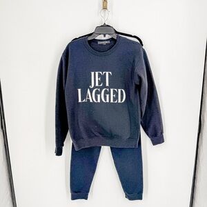 Jet Lagged Black Sweatshirt & Joggers